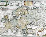 карты Европы, интерьерная печать
